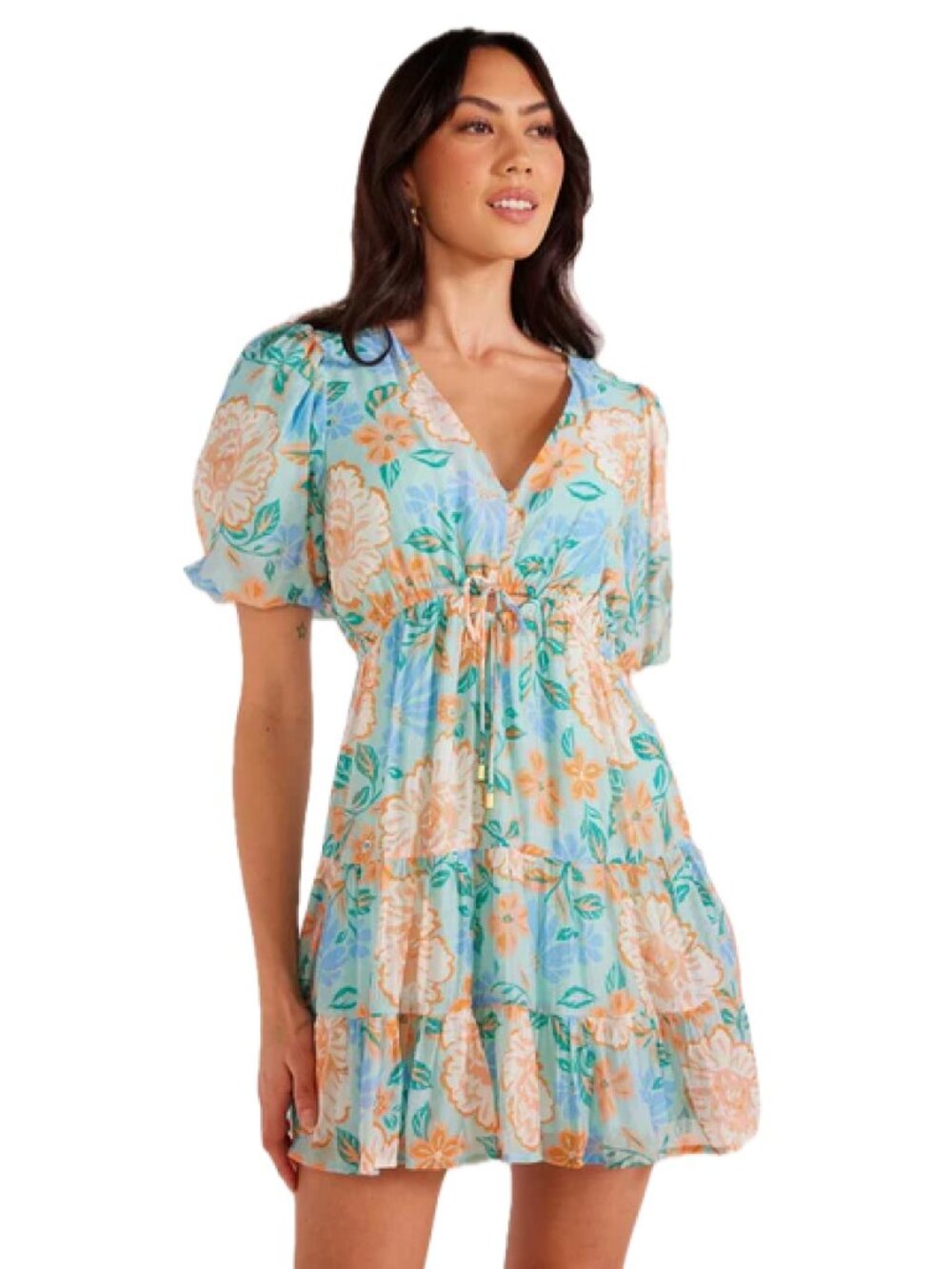 MINKPINK Evelyn Puff Sleeve Mini Dress